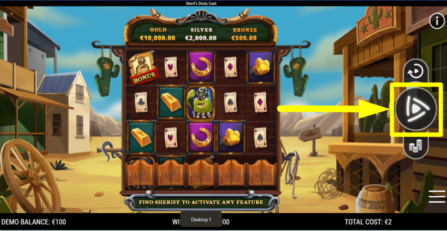 Sheriffs Sticky Cash Spin Button