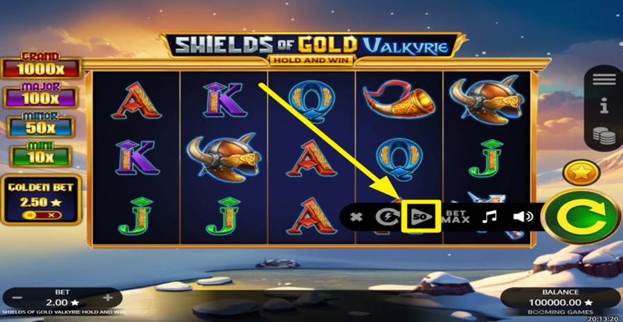 Shields Of Gold Valkyrie Hold And Win Autoplay