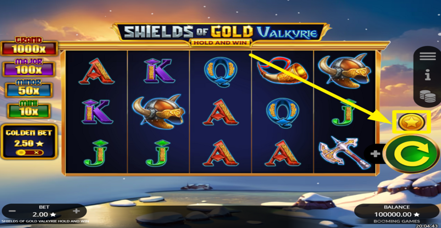 Shields Of Gold Valkyrie Hold And Win Buy Bonus
