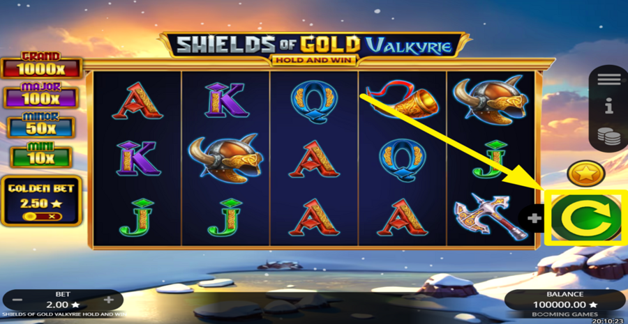 Shields Of Gold Valkyrie Hold And Win Spin