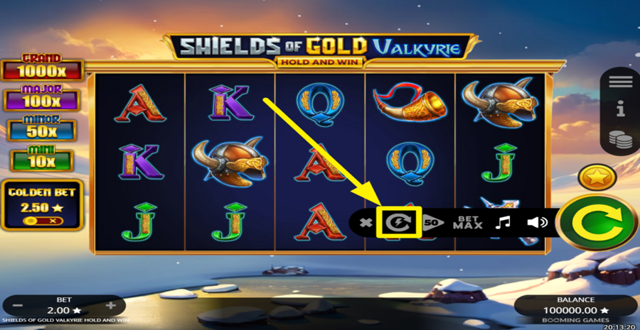 Shields Of Gold Valkyrie Hold And Win Turbo