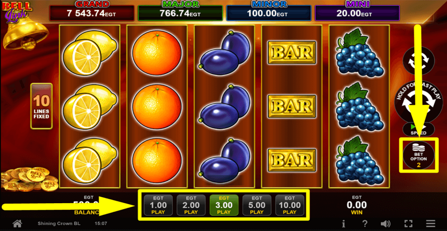 Shining Crown Bell Link Bet Value
