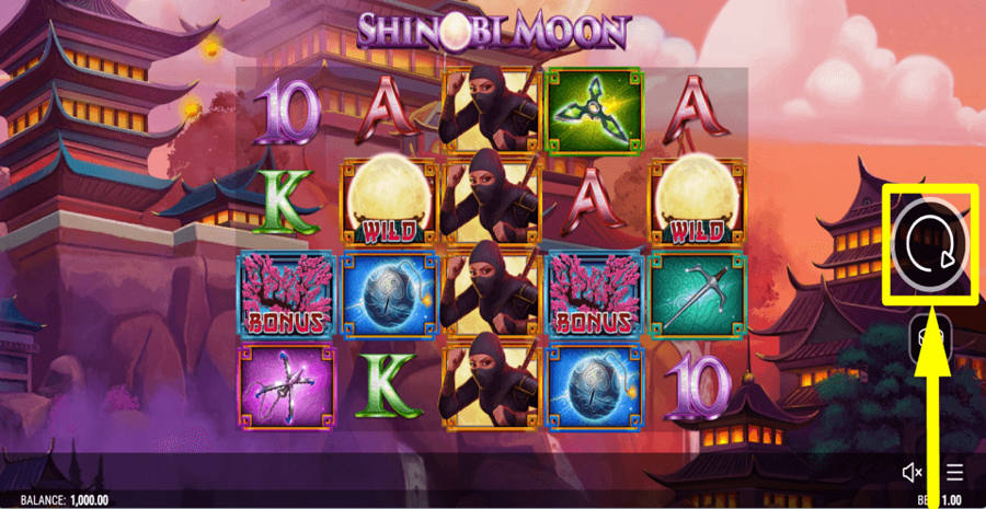 Shinobi Moon Spin Button