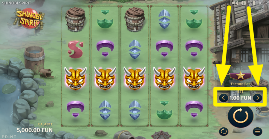 Shinobi Spirit Adjust Bet