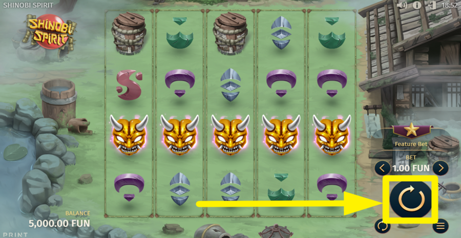 Shinobi Spirit Spin Button