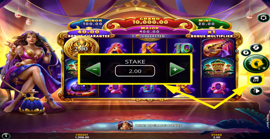 Shisha Spins Adjust Bet