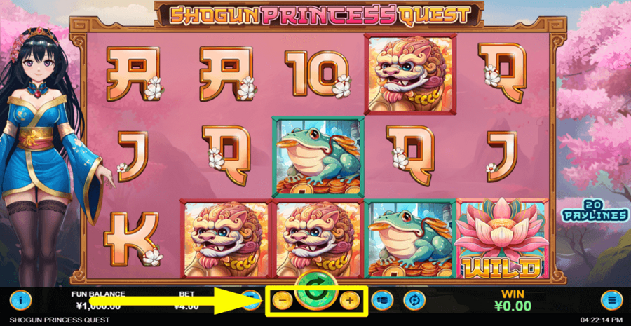 Shogun Princess Quest Bet Value