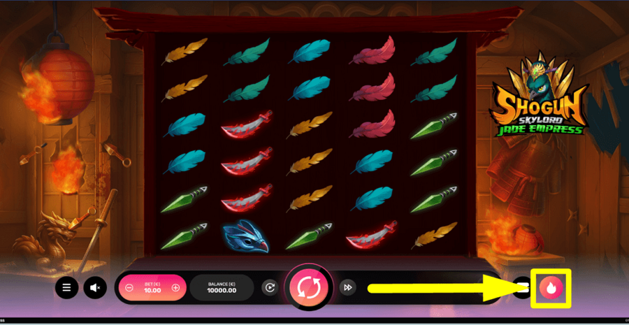 Shogun Skylord Jade Empress Hot Spin Feature