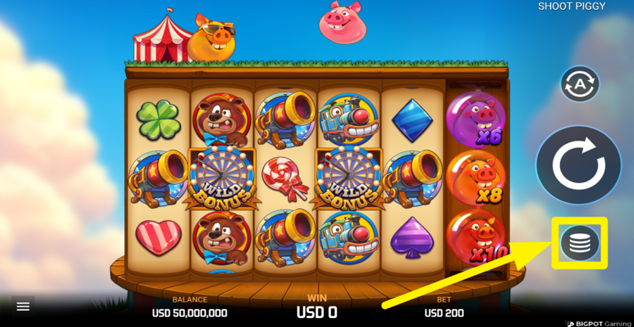 Shoot Piggy Adjust Bet