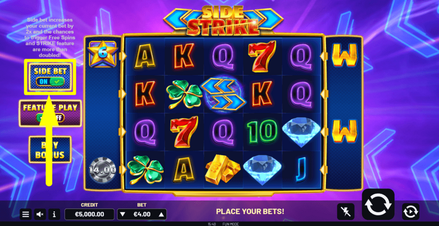 Side Strike Side Bet Feature