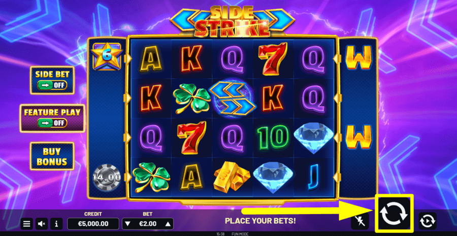 Side Strike Spin Button