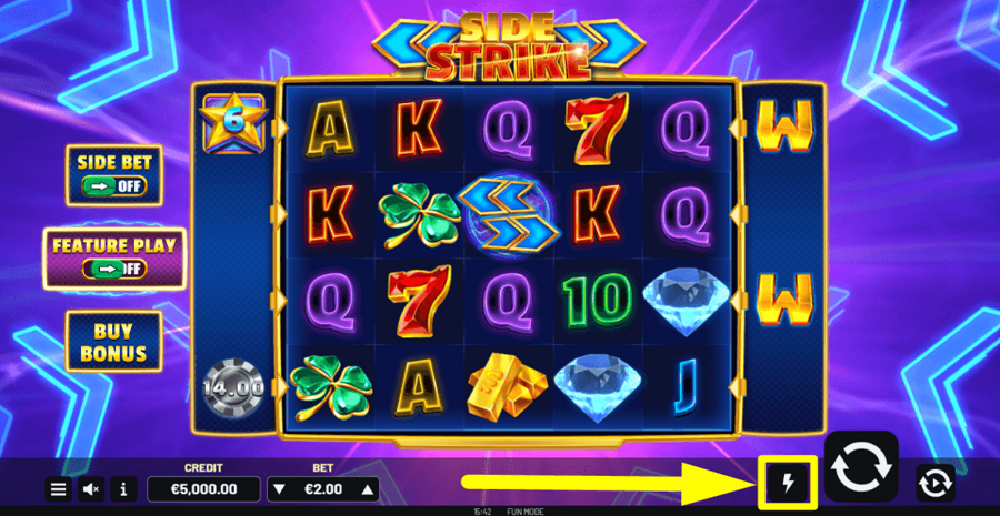 Side Strike Turbo Feature