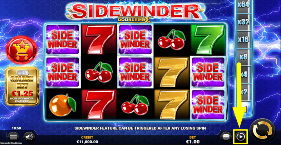 Sidewinder Doublemax Autoplay Feature