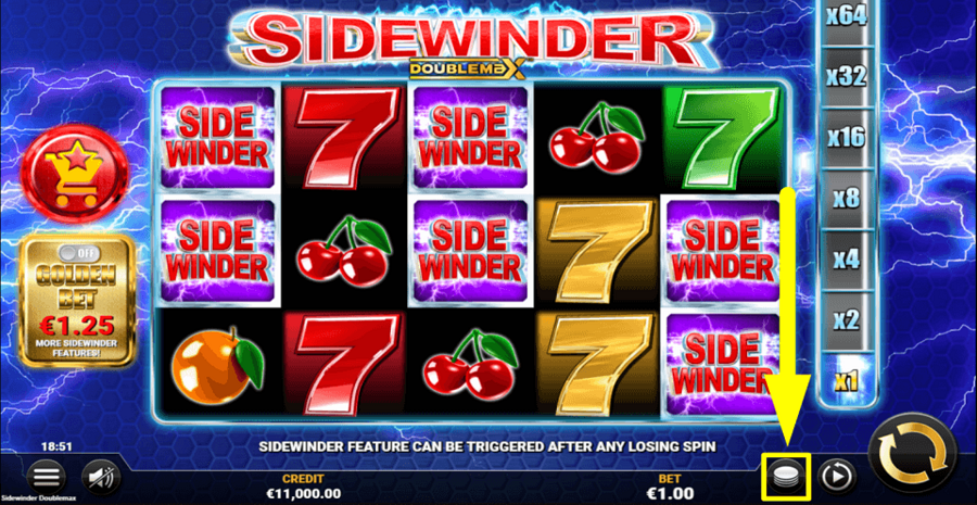 Sidewinder Doublemax Bet Value