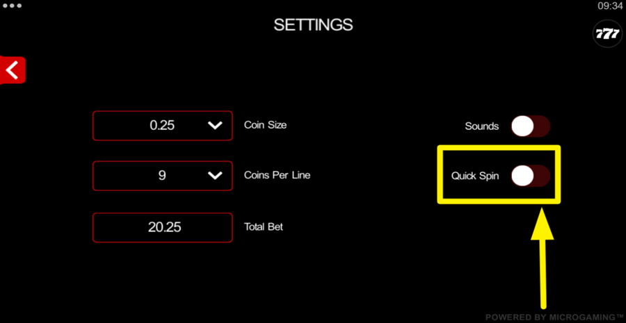 Six Acrobats Quick Spin Feature