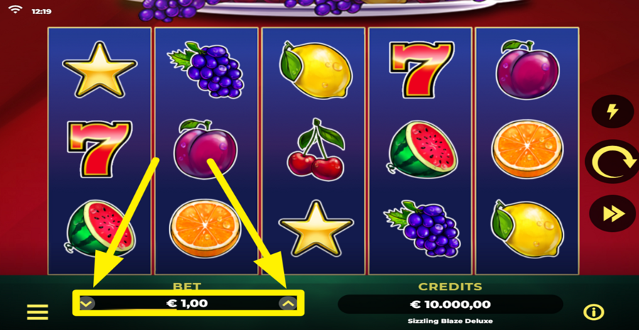 Sizzling Blaze Deluxe Adjust Bet