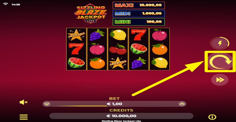 Sizzling Blaze Jackpot Lite Spin