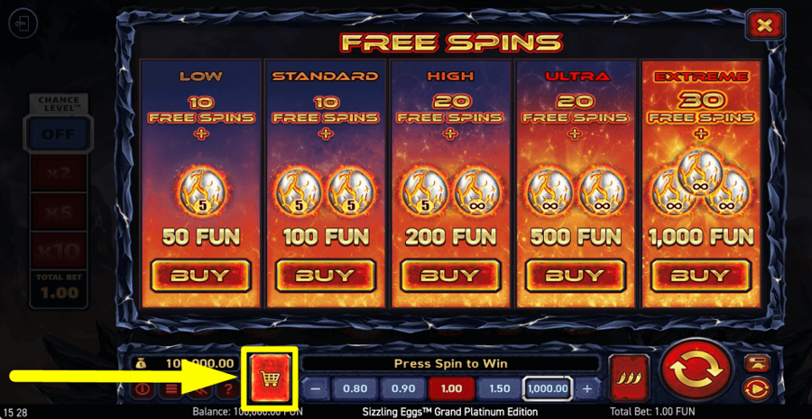 Sizzling Eggs Grand Platinum Edition Buy Feature