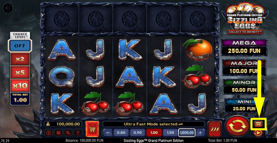 Sizzling Eggs Grand Platinum Edition Turbo Feature