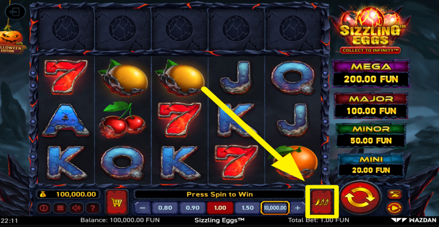 Sizzling Eggs Halloween Edition Change Volatility