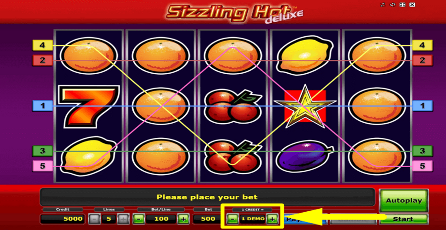 Sizzling Hot Deluxe Credit Value