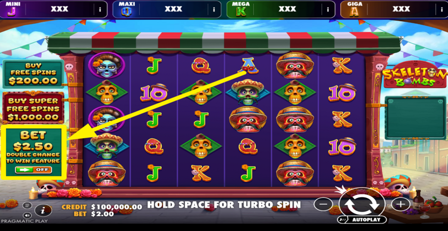 Skeleton Bombs Oranje Jackpot Boost Bet