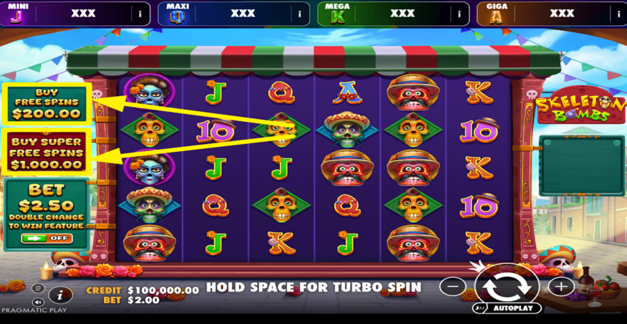 Skeleton Bombs Oranje Jackpot Buy Bonus