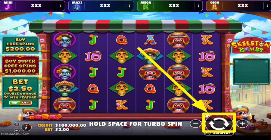 Skeleton Bombs Oranje Jackpot Spin