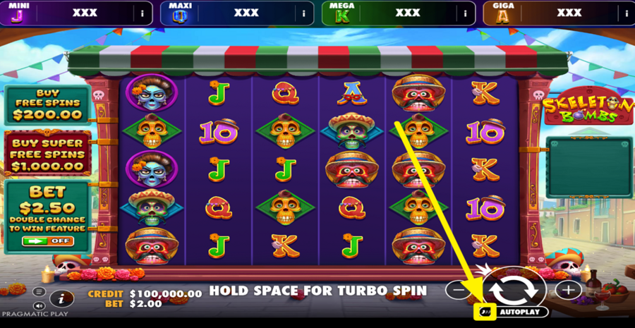 Skeleton Bombs Oranje Jackpot Turbo