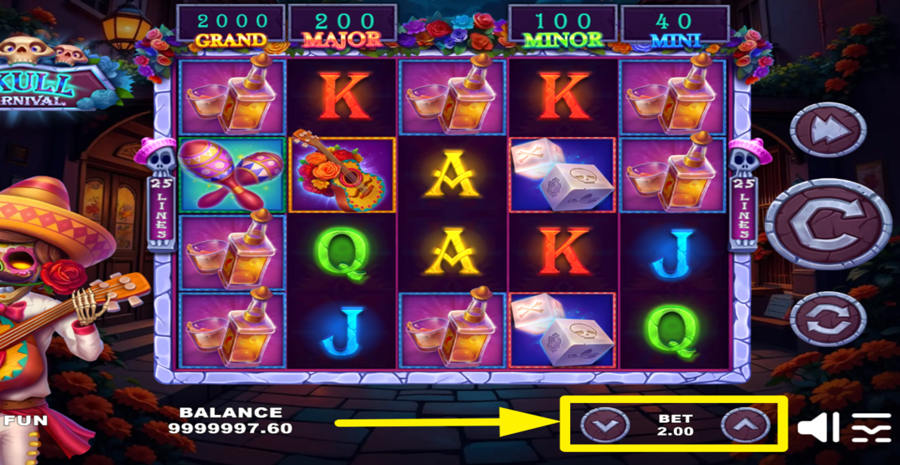 Skull Carnival Adjust Bet