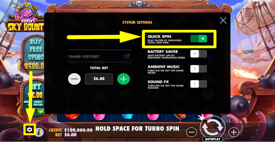 Sky Bounty Quick Spin Feature