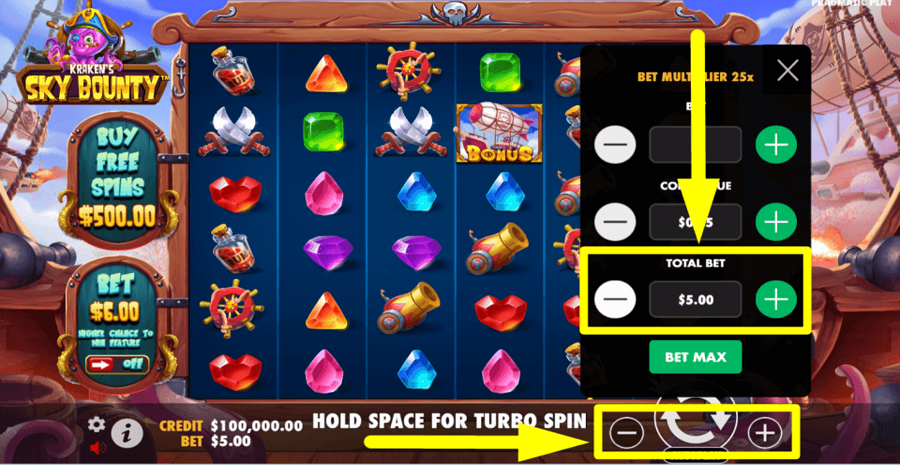 Sky Bounty Total Bet Value