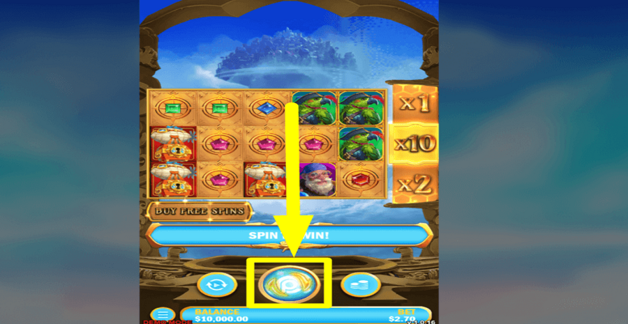 Sky Chasers Spin Button