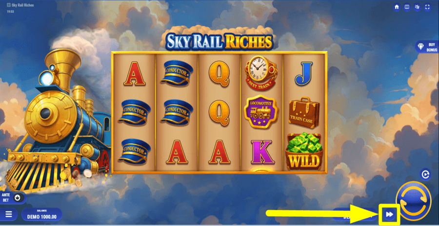 Sky Rail Riches Turbo Feature
