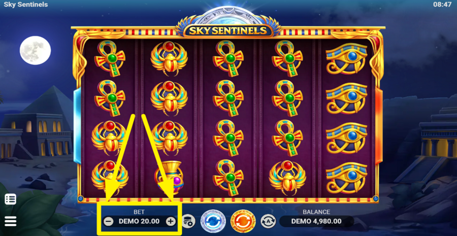 Sky Sentinels Adjust Bet