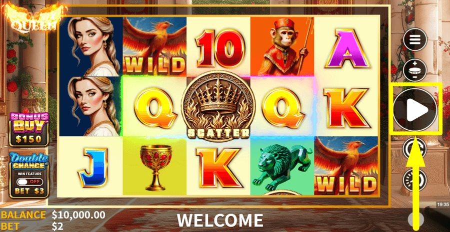 Skywind Group Phoenix Queen Play Button