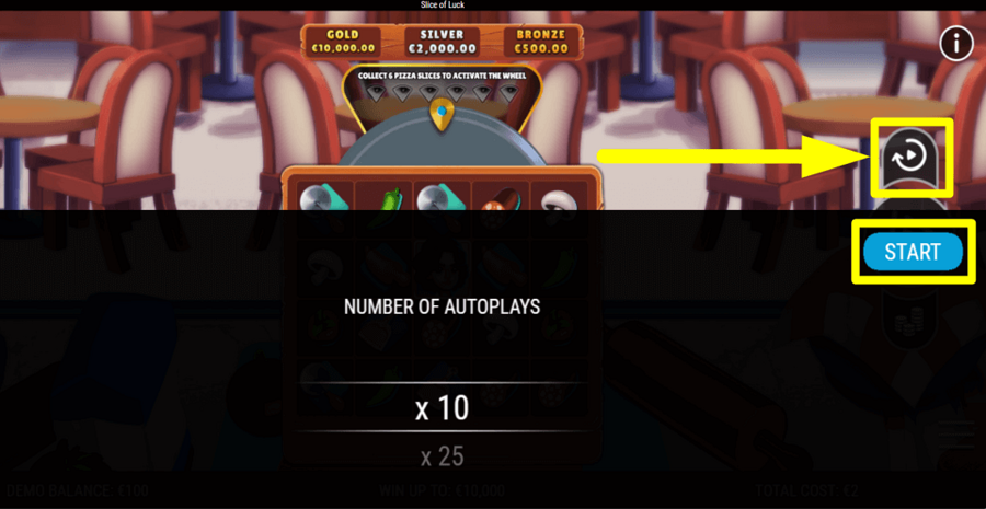Slice Of Luck Autoplay Feature
