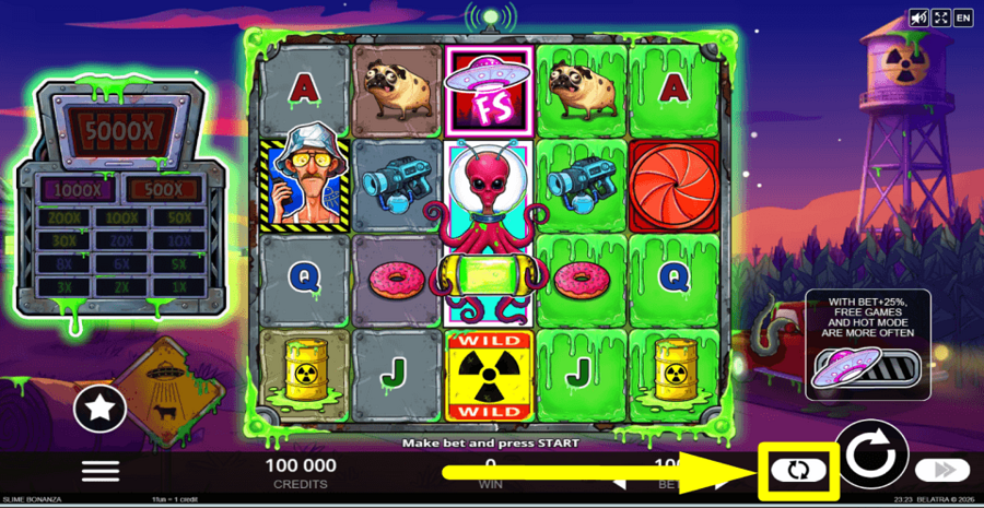 Slime Bonanza Autoplay Feature