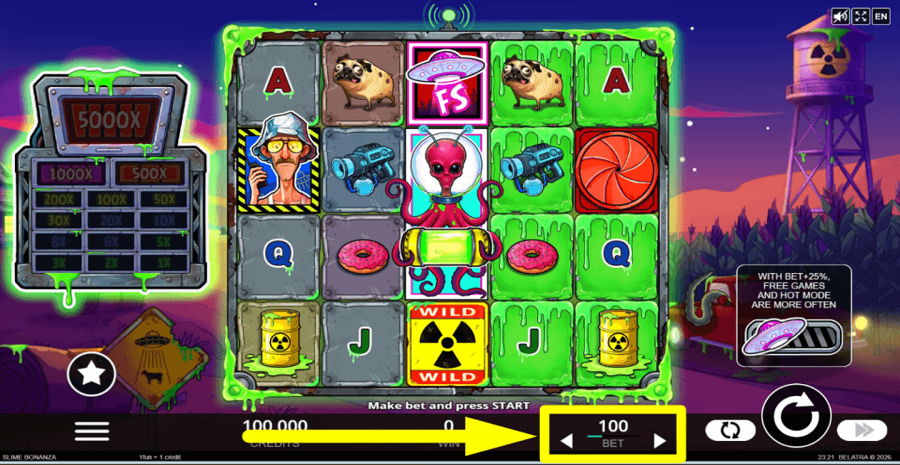Slime Bonanza Bet Value