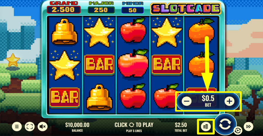 Slotcade Bet Value