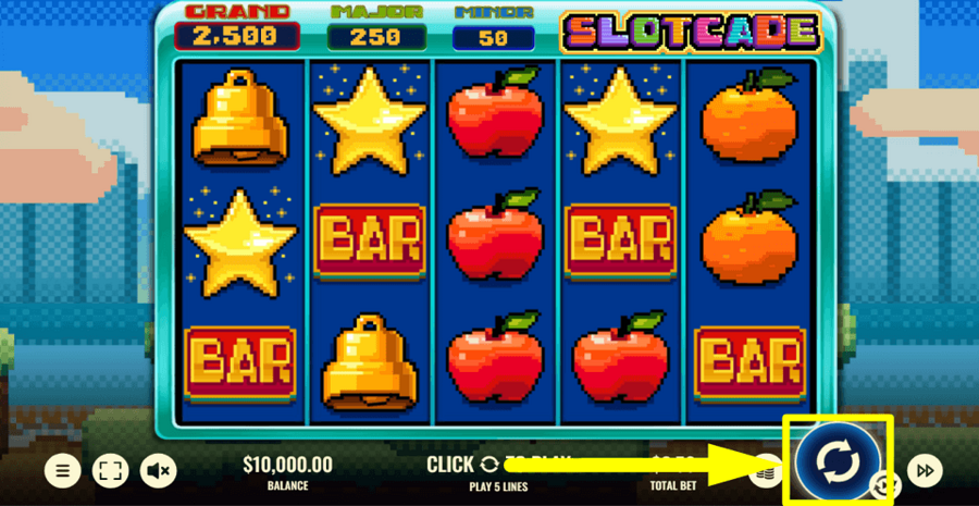 Slotcade Spin Button