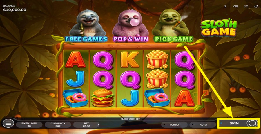 Sloth Game Spin