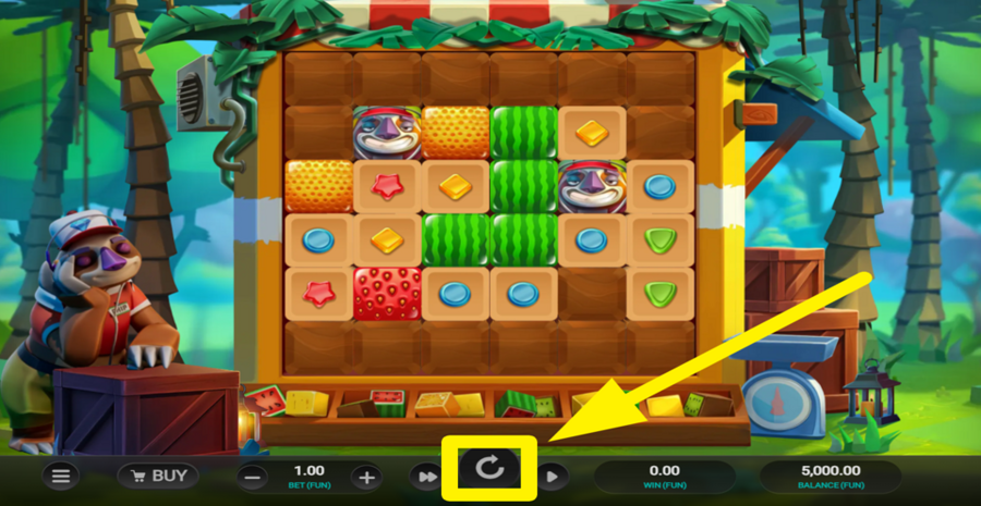 Sloth Tumble Spin Button