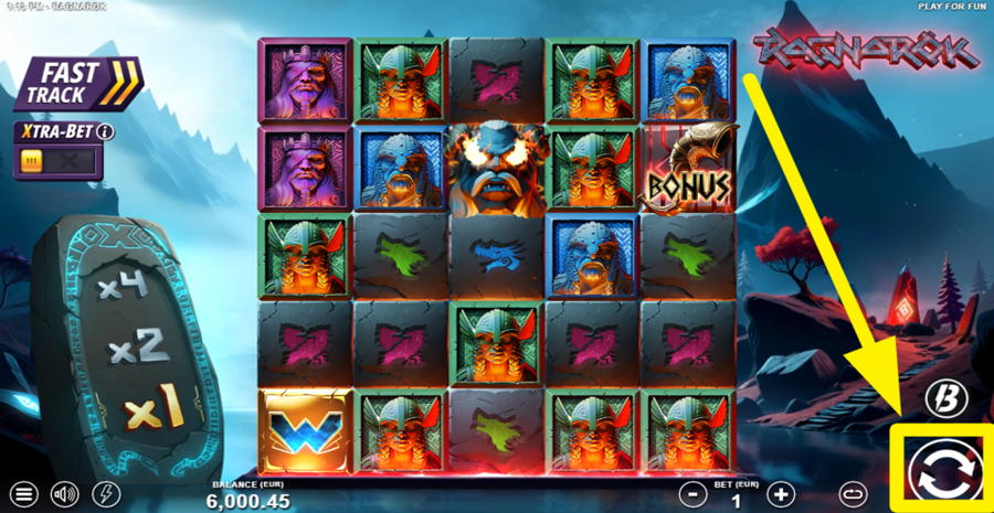 Slotmill Ragnarok Spin Button