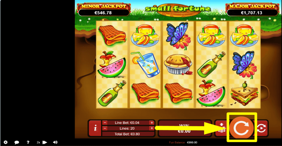 Small Fortune Spin Button