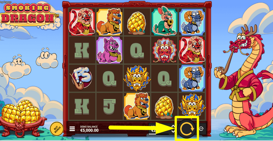 Smoking Dragon Spin Button