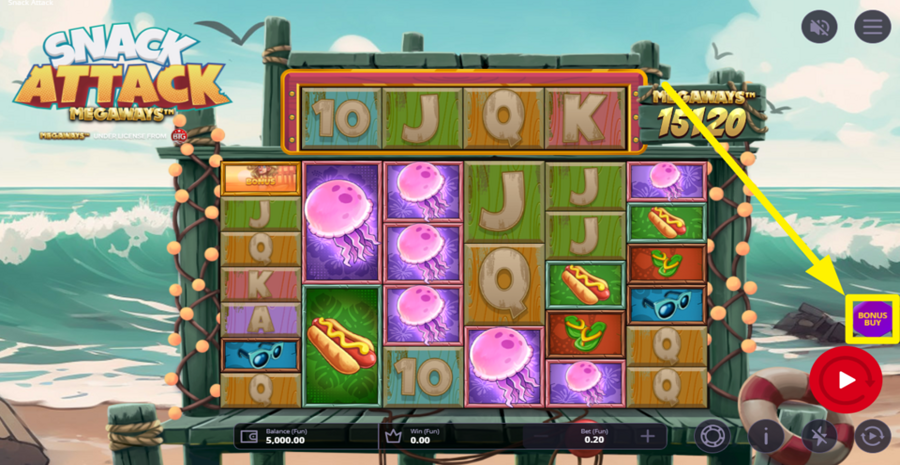 Snack Attack Megaways Buy Bonus
