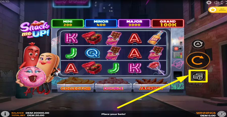 Snack Me Up Adjust Bet