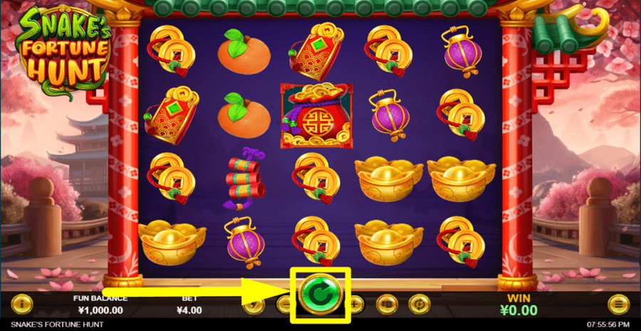 Snakes Fortune Hunt Spin Button