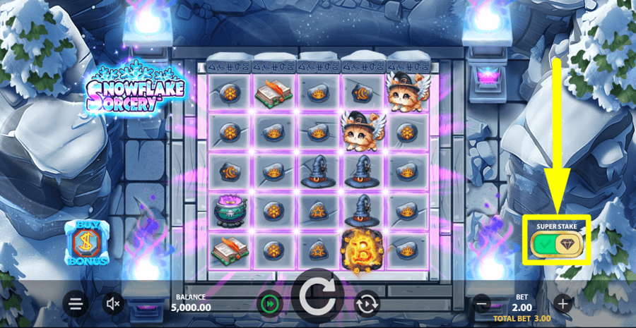 Snowflake Sorcery Super Stake Feature